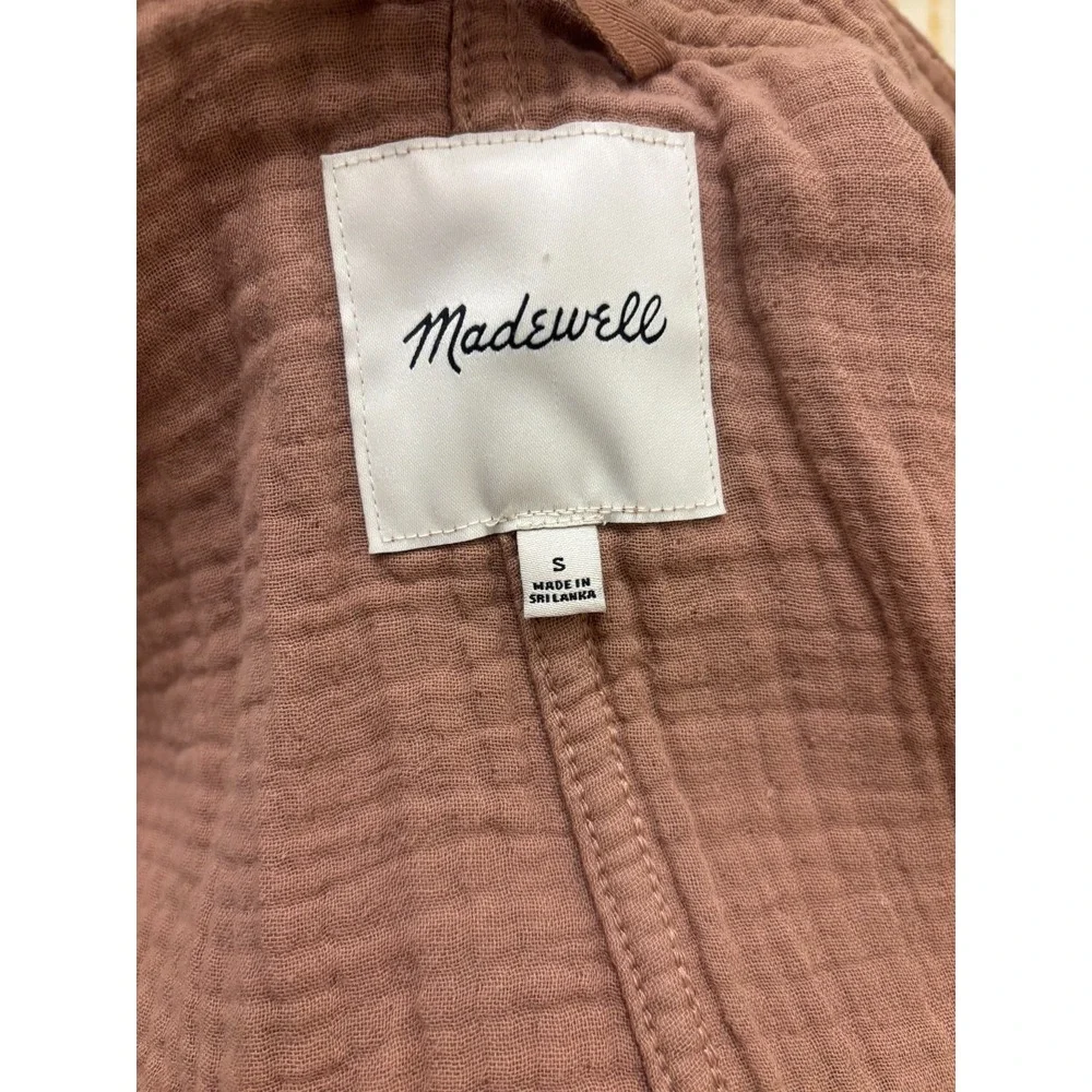 Madewell Lightspun Robe Jacket Dusty Rose Brown Pink Womens Small Lightweight‎